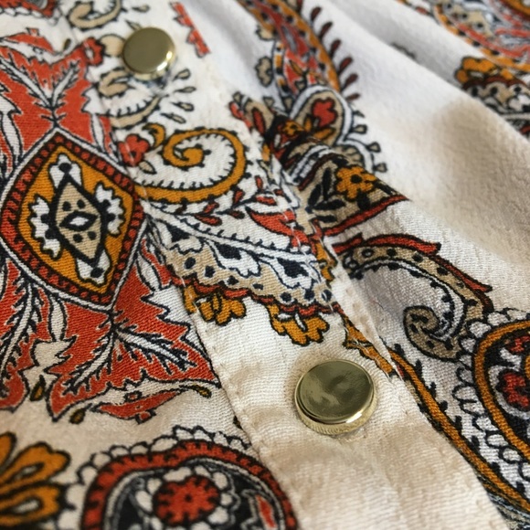 F & F | Mini Print Button Down Flowy Dress - Picture 4 of 7